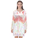 Flowers Illustration T- Shirtflowers T- Shirt (4) Long Sleeve Chiffon Shift Dress  View1