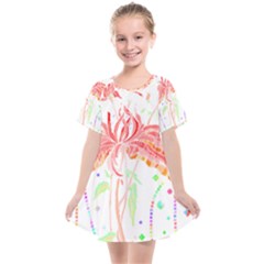 Flowers Illustration T- Shirtflowers T- Shirt (4) Kids  Smock Dress by maxcute