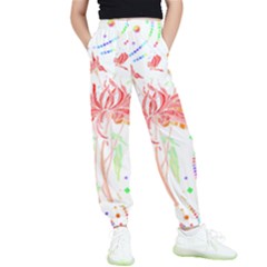 Flowers Illustration T- Shirtflowers T- Shirt (4) Kids  Elastic Waist Pants by maxcute