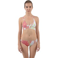 Flowers Illustration T- Shirtflowers T- Shirt (6) Wrap Around Bikini Set by maxcute