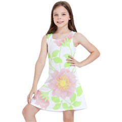 Flowers Illustration T- Shirtflowers T- Shirt (8) Kids  Lightweight Sleeveless Dress by maxcute