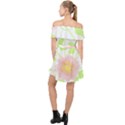 Flowers Illustration T- Shirtflowers T- Shirt (8) Off Shoulder Chiffon Dress View2