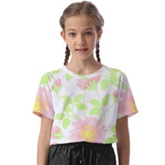 Flowers Illustration T- Shirtflowers T- Shirt (8) Kids  Basic Tee by maxcute