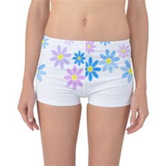 Flowers Illustration T- Shirtflowers T- Shirt (9) Reversible Boyleg Bikini Bottoms by maxcute