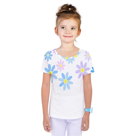 Flowers Illustration T- Shirtflowers T- Shirt (9) Kids  One Piece Tee by maxcute