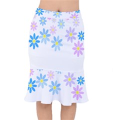 Flowers Illustration T- Shirtflowers T- Shirt (9) Short Mermaid Skirt by maxcute