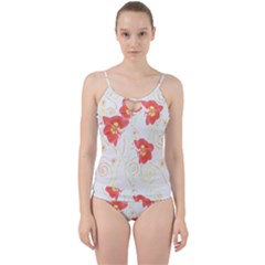 Flowers Illustration T- Shirtflowers T- Shirt Cut Out Top Tankini Set by maxcute