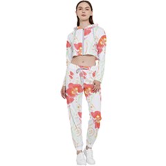 Flowers Illustration T- Shirtflowers T- Shirt Cropped Zip Up Lounge Set by maxcute