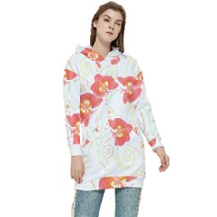 Flowers Illustration T- Shirtflowers T- Shirt Women s Long Oversized Pullover Hoodie by maxcute