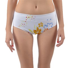 Flowers Lover T- Shirtflowers T- Shirt (1) Reversible Mid-waist Bikini Bottoms by maxcute