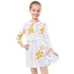 Flowers Lover T- Shirtflowers T- Shirt (1) Kids  Quarter Sleeve Shirt Dress by maxcute