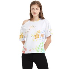 Flowers Lover T- Shirtflowers T- Shirt (1) One Shoulder Cut Out Tee by maxcute