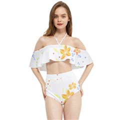 Flowers Lover T- Shirtflowers T- Shirt (1) Halter Flowy Bikini Set  by maxcute