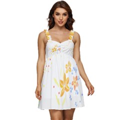 Flowers Lover T- Shirtflowers T- Shirt (1) Ruffle Strap Babydoll Chiffon Dress