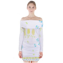 Flowers Lover T- Shirtflowers T- Shirt (10) Long Sleeve Off Shoulder Dress by maxcute