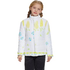 Flowers Lover T- Shirtflowers T- Shirt (10) Kids  Puffer Bubble Jacket Coat by maxcute