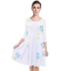 Flowers Lover T- Shirtflowers T- Shirt (10) Quarter Sleeve Waist Band Dress by maxcute