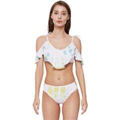 Flowers Lover T- Shirtflowers T- Shirt (10) Ruffle Edge Tie Up Bikini Set	