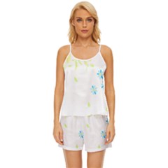 Flowers Lover T- Shirtflowers T- Shirt (10) Satin Pajama Short Set