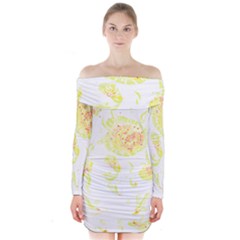 Flowers Lover T- Shirtflowers T- Shirt (11) Long Sleeve Off Shoulder Dress by maxcute