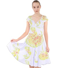 Flowers Lover T- Shirtflowers T- Shirt (11) Cap Sleeve Front Wrap Midi Dress by maxcute