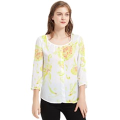 Flowers Lover T- Shirtflowers T- Shirt (11) Chiffon Quarter Sleeve Blouse by maxcute