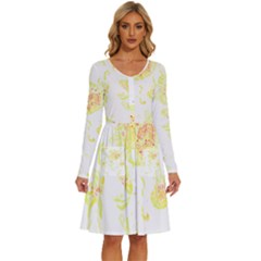 Flowers Lover T- Shirtflowers T- Shirt (11) Long Sleeve Dress With Pocket