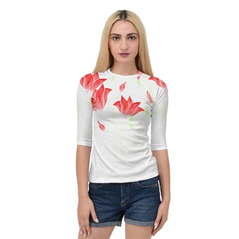 Flowers Lover T- Shirtflowers T- Shirt (2) Quarter Sleeve Raglan Tee by maxcute