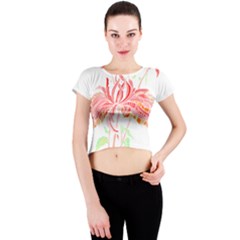 Flowers Lover T- Shirtflowers T- Shirt (3) Crew Neck Crop Top by maxcute