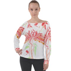 Flowers Lover T- Shirtflowers T- Shirt (3) Off Shoulder Long Sleeve Velour Top by maxcute