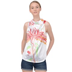 Flowers Lover T- Shirtflowers T- Shirt (3) High Neck Satin Top by maxcute