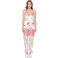 Flowers Lover T- Shirtflowers T- Shirt (3) Sleeveless Tie Ankle Chiffon Jumpsuit by maxcute