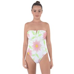 Flowers Lover T- Shirtflowers T- Shirt (5) Tie Back One Piece Swimsuit