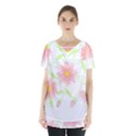 Flowers Lover T- Shirtflowers T- Shirt (5) Skirt Hem Sports Top View1