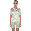 Flowers Lover T- Shirtflowers T- Shirt (6) Satin Short Sleeve Pajamas Set View1