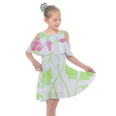 Flowers Lover T- Shirtflowers T- Shirt (6) Kids  Shoulder Cutout Chiffon Dress by maxcute