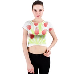 Flowers Lover T- Shirtflowers T- Shirt (7) Crew Neck Crop Top by maxcute