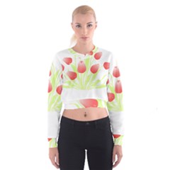 Flowers Lover T- Shirtflowers T- Shirt (7) Cropped Sweatshirt by maxcute