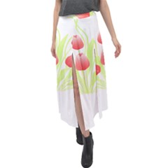 Flowers Lover T- Shirtflowers T- Shirt (7) Velour Split Maxi Skirt by maxcute