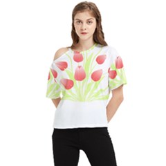 Flowers Lover T- Shirtflowers T- Shirt (7) One Shoulder Cut Out Tee by maxcute