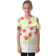 Flowers Lover T- Shirtflowers T- Shirt (7) Fold Over Open Sleeve Top