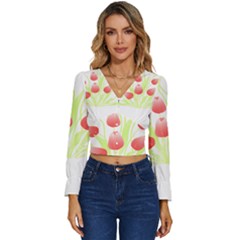 Flowers Lover T- Shirtflowers T- Shirt (7) Long Sleeve V-neck Top