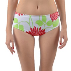 Flowers Lover T- Shirtflowers T- Shirt (8) Reversible Mid-waist Bikini Bottoms by maxcute