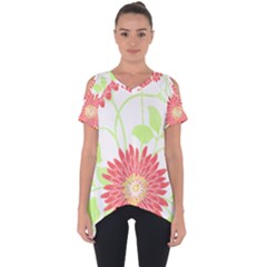 Flowers Lover T- Shirtflowers T- Shirt (8) Cut Out Side Drop Tee by maxcute