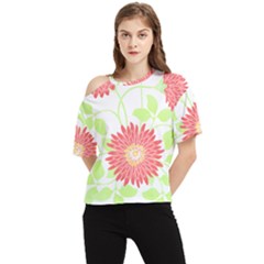 Flowers Lover T- Shirtflowers T- Shirt (8) One Shoulder Cut Out Tee by maxcute