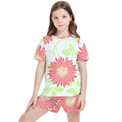 Flowers Lover T- Shirtflowers T- Shirt (8) Kids  Tee And Sports Shorts Set by maxcute