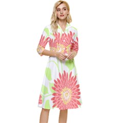 Flowers Lover T- Shirtflowers T- Shirt (8) Classy Knee Length Dress by maxcute