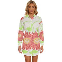 Flowers Lover T- Shirtflowers T- Shirt (8) Womens Long Sleeve Shirt Dress