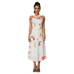 Flowers Lover T- Shirtflowers T- Shirt (9) Sleeveless Cross Front Cocktail Midi Chiffon Dress by maxcute