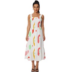 Flowers Lover T- Shirtflowers T- Shirt (9) Square Neckline Tiered Midi Dress